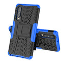 Tire Texture TPU+PC Shockproof Case for Huawei P30, with Holder (Blue)