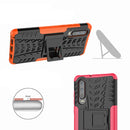 Tire Texture TPU+PC Shockproof Case for Huawei P30, with Holder (Purple)