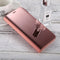 For Huawei P20 Lite Electroplating Mirror Horizontal Flip Leather Case with Holder (Rose Gold)
