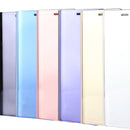 For Huawei P20 Lite Electroplating Mirror Horizontal Flip Leather Case with Holder (Blue)