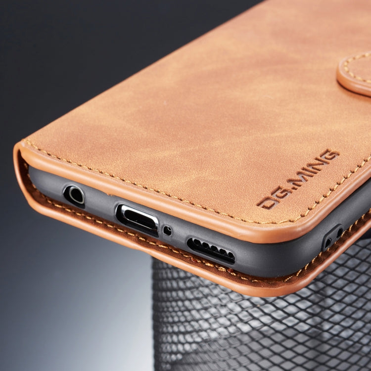 DG.MING Retro Oil Side Horizontal Flip Case for Huawei Mate 20 Lite, with Holder & Card Slots & Wallet (Grey)
