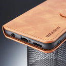 DG.MING Retro Oil Side Horizontal Flip Case for Huawei Mate 20 Lite, with Holder & Card Slots & Wallet (Brown)