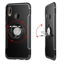 For Huawei P20 Lite Magnetic 360 Degree Rotation Ring Armor Protective Case Back Cover Case(Black)