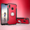 For Huawei P20 Lite Magnetic 360 Degree Rotation Ring Armor Protective Case Back Cover Case(Red)