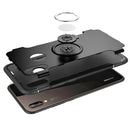 For Huawei P20 Lite Magnetic 360 Degree Rotation Ring Armor Protective Case Back Cover Case(Red)