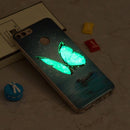 For Huawei Enjoy 7S / P Smart Noctilucent Blue Butterfly Pattern TPU Soft Case