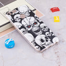 For Huawei Enjoy 7S / P Smart Noctilucent Red Eye Skull Pattern TPU Soft Case