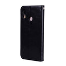 For Huawei P20 Lite Business Style Oil Wax Texture Horizontal Flip Leather Case with Holder & Card Slots & Wallet(Black)