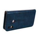 For Huawei P20 Lite Business Style Oil Wax Texture Horizontal Flip Leather Case with Holder & Card Slots & Wallet(Blue)