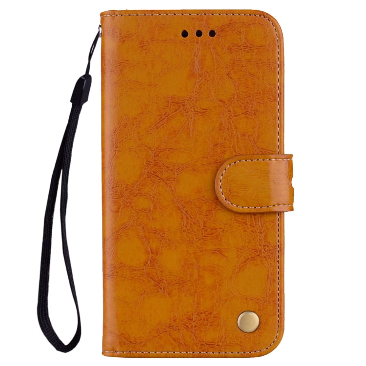 For Huawei P20 Lite Business Style Oil Wax Texture Horizontal Flip Leather Case with Holder & Card Slots & Wallet(Brown)