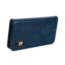 For Huawei P20 Business Style Oil Wax Texture Horizontal Flip Leather Case with Holder & Card Slots & Wallet(Blue)
