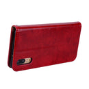 For Huawei P20 Business Style Oil Wax Texture Horizontal Flip Leather Case with Holder & Card Slots & Wallet(Red)