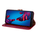 For Huawei P20 Business Style Oil Wax Texture Horizontal Flip Leather Case with Holder & Card Slots & Wallet(Red)