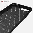 Brushed Texture Carbon Fiber Shockproof TPU Case for Huawei Honor 10(Black)