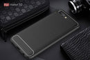 Brushed Texture Carbon Fiber Shockproof TPU Case for Huawei Honor 10(Black)