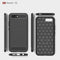 Brushed Texture Carbon Fiber Shockproof TPU Case for Huawei Honor 10(Navy Blue)
