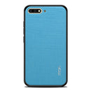 MOFI Anti-slip Full Coverage PC + TPU + Cloth Protective Back Case for Huawei Y6 2018(Blue)