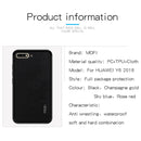 MOFI Anti-slip Full Coverage PC + TPU + Cloth Protective Back Case for Huawei Y6 2018(Blue)