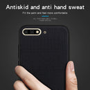 MOFI Anti-slip Full Coverage PC + TPU + Cloth Protective Back Case for Huawei Y6 2018(Blue)
