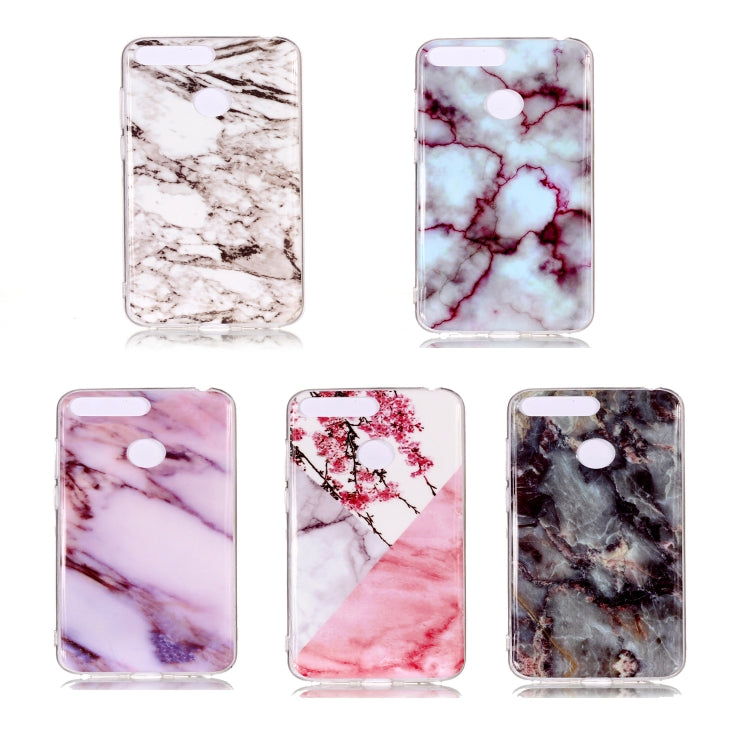 Marble Pattern Soft TPU Case For Huawei Y6 (2018)(Plum Blossom)