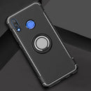 Magnetic 360 Degree Rotation Ring Holder Armor Protective Case for Huawei Nova 3 (Black)