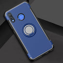 Magnetic 360 Degree Rotation Ring Holder Armor Protective Case for Huawei Nova 3 (Blue)