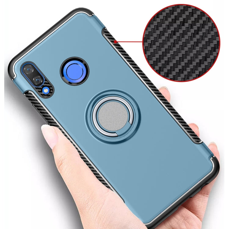 Magnetic 360 Degree Rotation Ring Holder Armor Protective Case for Huawei Nova 3 (Red)