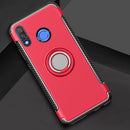Magnetic 360 Degree Rotation Ring Holder Armor Protective Case for Huawei Nova 3 (Red)