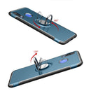 Magnetic 360 Degree Rotation Ring Holder Armor Protective Case for Huawei Nova 3 (Red)