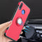 Magnetic 360 Degree Rotation Ring Holder Armor Protective Case for Huawei Nova 3 (Red)