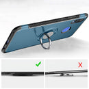 Magnetic 360 Degree Rotation Ring Holder Armor Protective Case for Huawei Nova 3 (Red)