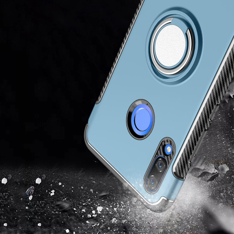 Magnetic 360 Degree Rotation Ring Holder Armor Protective Case for Huawei Nova 3 (Red)