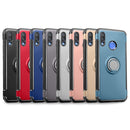 Magnetic 360 Degree Rotation Ring Holder Armor Protective Case for Huawei Nova 3 (Red)