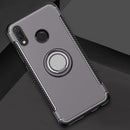 Magnetic 360 Degree Rotation Ring Holder Armor Protective Case for Huawei Nova 3i(Grey)
