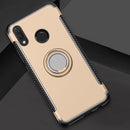 Magnetic 360 Degree Rotation Ring Holder Armor Protective Case for Huawei Nova 3i(Gold)