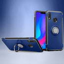 Magnetic 360 Degree Rotation Ring Holder Armor Protective Case for Huawei Nova 3i(Blue)