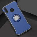 Magnetic 360 Degree Rotation Ring Holder Armor Protective Case for Huawei Nova 3i(Blue)