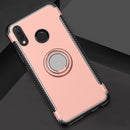 Magnetic 360 Degree Rotation Ring Holder Armor Protective Case for Huawei Nova 3i(Rose Gold)
