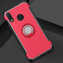 Magnetic 360 Degree Rotation Ring Holder Armor Protective Case for Huawei Nova 3i(Red)