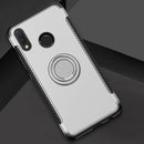 Magnetic 360 Degree Rotation Ring Holder Armor Protective Case for Huawei Nova 3i(Silver)