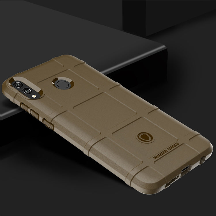 Shockproof Protector Cover Full Coverage Silicone Case for Huawei Honor 8X (Brown)