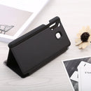 Curved Streamer Plating Shockproof Leather Case for Huawei Honor 10 Lite / P Smart (2019), with Holder & Sleep / Wake-up Function (Black)