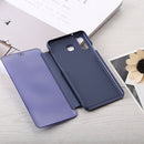 Curved Streamer Plating Shockproof Leather Case for Huawei Honor 10 Lite / P Smart (2019), with Holder & Sleep / Wake-up Function (Blue)