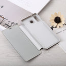 Curved Streamer Plating Shockproof Leather Case for Huawei Honor 10 Lite / P Smart (2019), with Holder & Sleep / Wake-up Function (Silver)