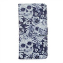 Skull and Flower Pattern Horizontal Flip Leather Case for Huawei Mate 20 Lite, with Holder & Card Slots & Photo Frame & Wallet