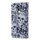 Skull and Flower Pattern Horizontal Flip Leather Case for Huawei Mate 20 Lite, with Holder & Card Slots & Photo Frame & Wallet