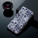 Skull and Flower Pattern Horizontal Flip Leather Case for Huawei Mate 20 Lite, with Holder & Card Slots & Photo Frame & Wallet