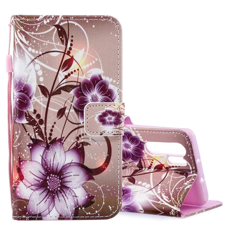 Lotus Pattern Horizontal Flip Leather Case for Huawei P30 Pro, with Holder & Card Slots & Wallet