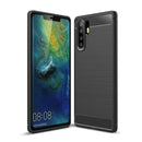 Brushed Texture Carbon Fiber Shockproof TPU Case for Huawei P30 Pro (Black)