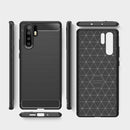 Brushed Texture Carbon Fiber Shockproof TPU Case for Huawei P30 Pro (Red)